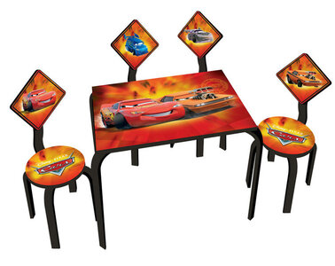 Tafel met 4 stoeltjes Cars