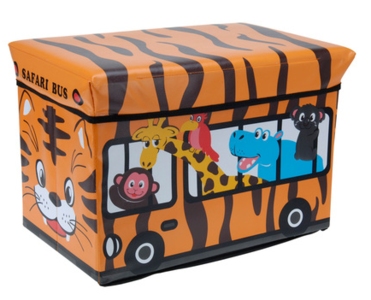 Opbergbox en kinderzitjesafari bus